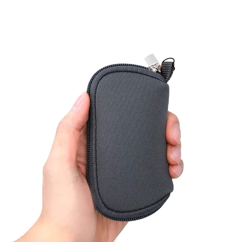 kwmobile Neoprene Case Compatible with Apple Magic Mouse 1/2 - Case for Mouse Soft Pouch Carry Bag - Grey - Image 4